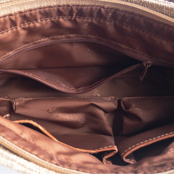 FOSSIL Shoulder Bag Purse with Woven Leather Straps - Picture 13 of 16